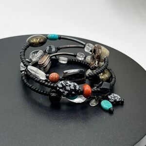 Silpada Sterling Silver Turquoise
Labradorite Sandstone Agate  Bracelet B2144